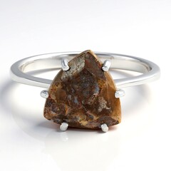 Bague en argent et Quartz Dinosaure