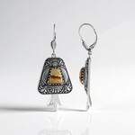 Orecchini in argento con Diaspro Paesaggio (Desert Chic)