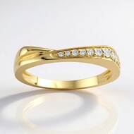 SI2 (H) Brillant-Goldring (de Melo Gold)