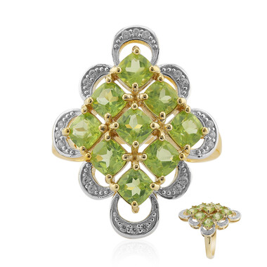 Burmesischer Peridot-Silberring