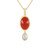 Collana in argento con Corniola (KM by Juwelo)