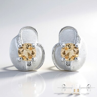 Pendientes en plata con Topacio imperial de Ouro Preto (Pallanova)