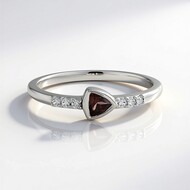 Bague en argent et Zircon rose