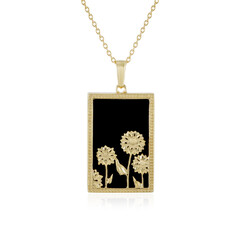 Collier en argent et Onyx noir