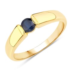 Bague en argent et Saphir bleu