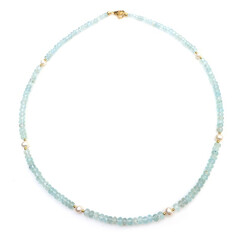 Collier en argent et Aigue-marine du Brésil