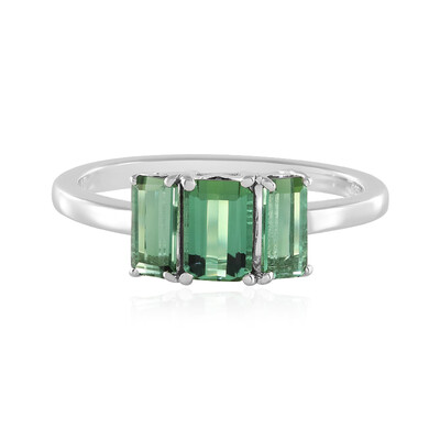 Anello in argento con Tormalina Verde di Benedito (Adela Silber)