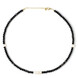 Collier en argent et Spinelle noir (Riya)