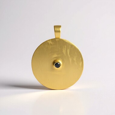 Messing hanger met een I3 Champagne Diamant (Juwelo Style)