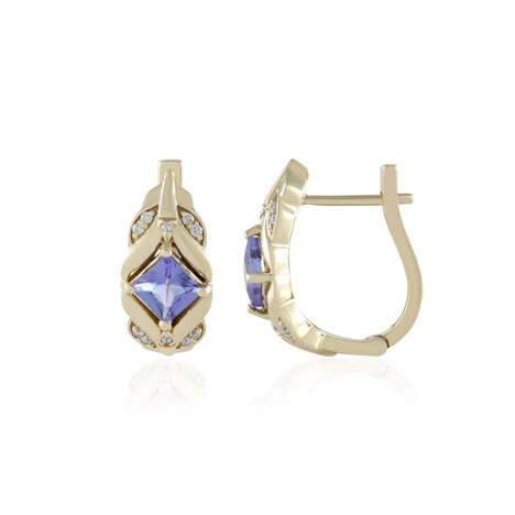 Boucles d'oreilles en or et Tanzanite AAA (de Melo)