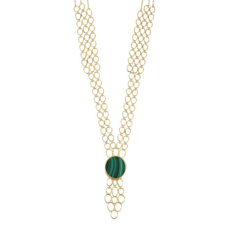 Malachit-Silbercollier (Ornaments by de Melo)