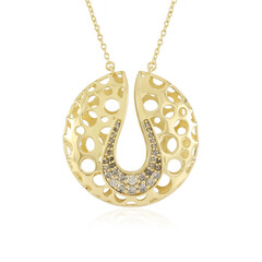 I2 Champagne Diamond Silver Necklace