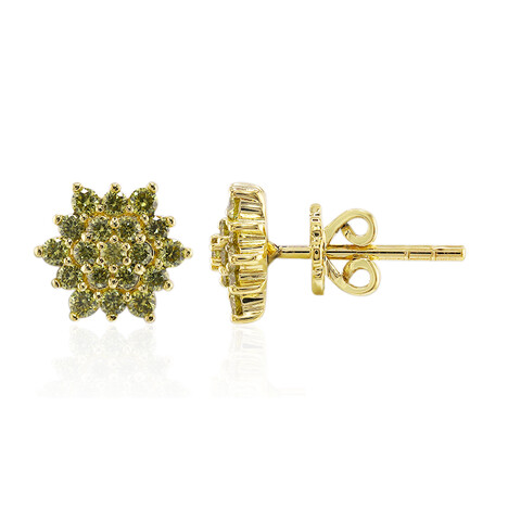 Gelber VS1 Diamant-Goldohrringe (Annette)