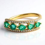 Anello in oro con Smeraldo Zambia AAA