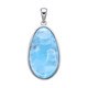 Zilveren hanger met een larimar