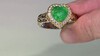 Zilveren ring met een put D8 smaragd (Gems en Vogue)