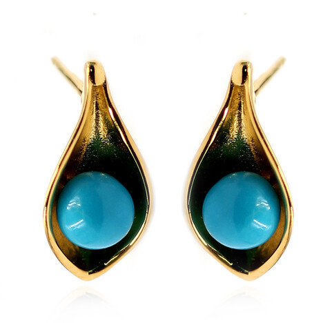 Orecchini in argento con Turchese Sleeping Beauty (Anne Bever)