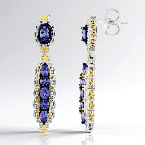 Orecchini in argento con Tanzanite (Gems en Vogue)