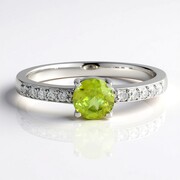 Sphene Silver Ring