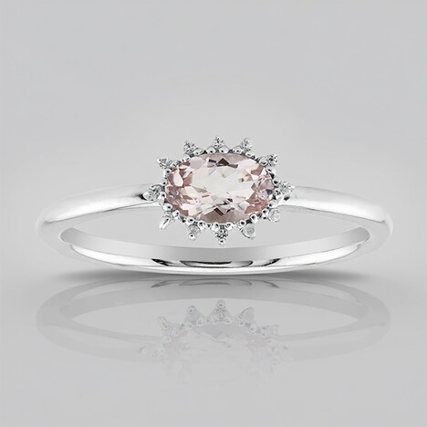 Anello in argento con Morganite del Madagascar