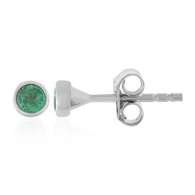 Pendientes en plata con Esmeralda de Colombia