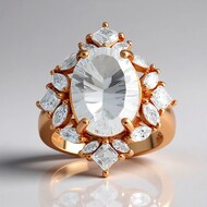 White Topaz Silver Ring