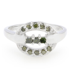 Fancy-Diamant-Silberring