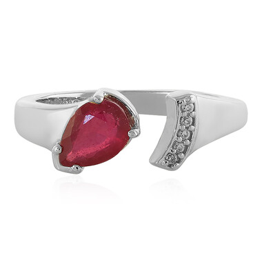 Anillo en plata con Rubí de Madagascar