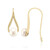 White Freshwater Pearl Silver Earrings (TPC)