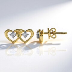 Boucles d'oreilles en or et Diamant SI1 (G) (Annette)