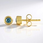 Orecchini in argento con Diamante Blu I2