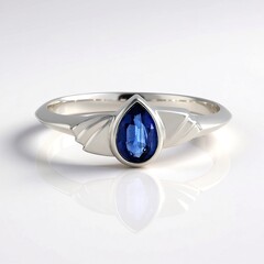 Anello in argento con Cianite del Nepal
