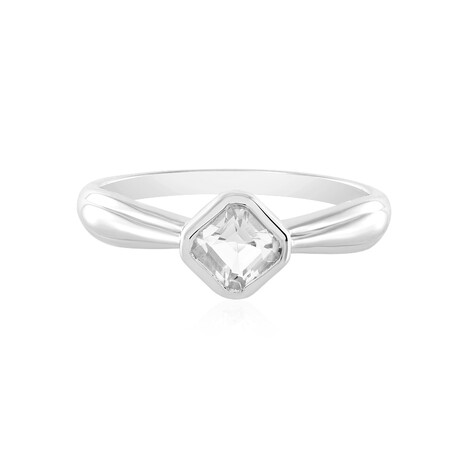 Anello in argento con Petalite