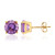 Zilveren oorbellen met amethisten