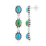 Orecchini in argento con Turchese Kingman Mohave Blu (Jones Lee)