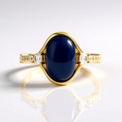 Anello in argento con Opale Blu (KM by Juwelo)
