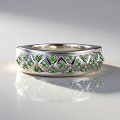 Anello in argento con Tsavorite della Tanzania