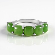 Anillo en plata con Jade canadiense
