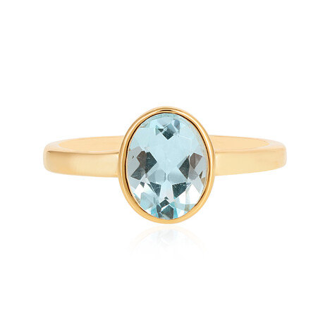 Anello in argento con Topazio Blu Cielo