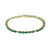 Brazalete en oro con Esmeralda de Zambia AAA