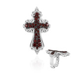Indischer Granat-Silberring (Dallas Prince Designs)
