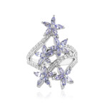 Zilveren ring met tanzanieten