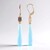 Orecchini in argento con Calcedonio Blu (KM by Juwelo)