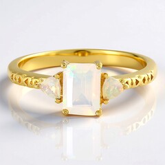 Anello in argento con Opale di Welo