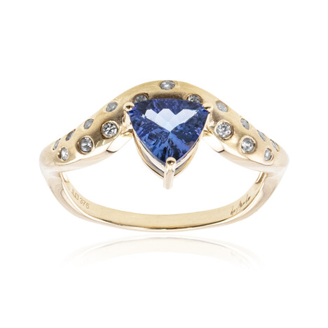 AAA-Tansanit-Goldring (de Melo Gold)