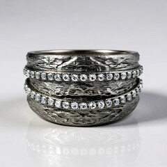 Anello in argento con Topazio Bianco