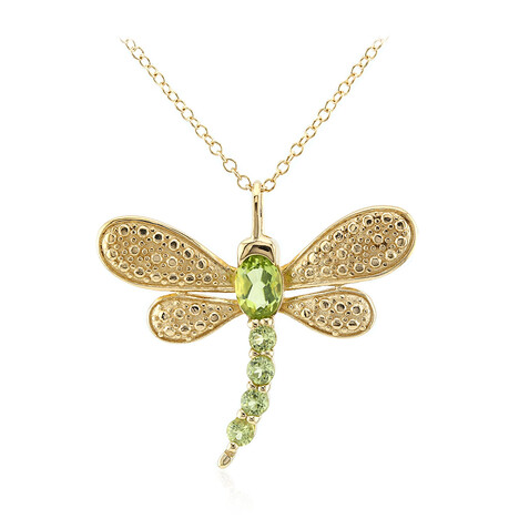 Burmesischer Peridot-Silberhalskette