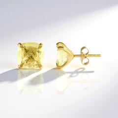 Orecchini in argento con Quarzo Limone