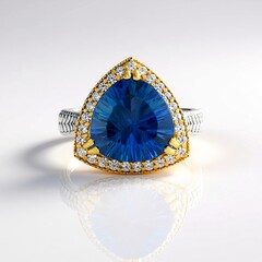 Anello in argento con Fluorite Cangiante