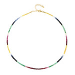 Collar en plata con Esmeralda de Brasil